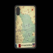 Coque  Iphone XS PREMIUM Débarquement Normandie Carte ZG