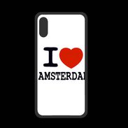 Coque  Iphone XS PREMIUM I love Amsterdam