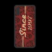 Coque  Iphone XS PREMIUM Since crane rouge 1997
