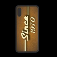 Coque  Iphone XS PREMIUM Orange since 1970