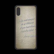 Coque  Iphone XS PREMIUM Tentation Sepia Citation Oscar Wilde
