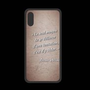 Coque  Iphone XS PREMIUM Tentation Rouge Citation Oscar Wilde