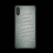 Coque  Iphone XS PREMIUM Toujours amoureux Vert Citation Oscar Wilde