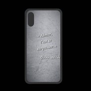 Coque  Iphone XS PREMIUM Aimer Noir Citation Oscar Wilde