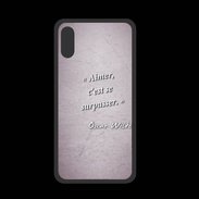 Coque  Iphone XS PREMIUM Aimer Rose Citation Oscar Wilde