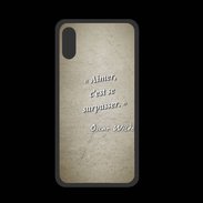 Coque  Iphone XS PREMIUM Aimer Sepia Citation Oscar Wilde