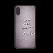 Coque  Iphone XS PREMIUM Aimer Violet Citation Oscar Wilde