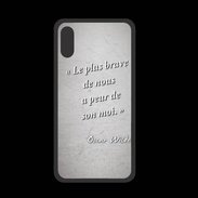 Coque  Iphone XS PREMIUM Brave Gris Citation Oscar Wilde