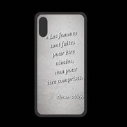 Coque  Iphone XS PREMIUM Femmes comprises Gris Citation Oscar Wilde