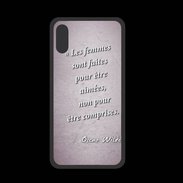 Coque  Iphone XS PREMIUM Femmes comprises Rose Citation Oscar Wilde