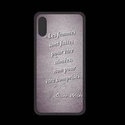 Coque  Iphone XS PREMIUM Femmes comprises Violet Citation Oscar Wilde