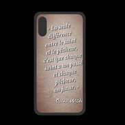 Coque  Iphone XS PREMIUM Saint pêcheur Rouge Citation Oscar Wilde