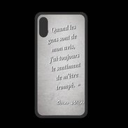 Coque  Iphone XS PREMIUM Avis gens Gris Citation Oscar Wilde