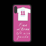 Coque  Iphone XS PREMIUM 3/4 aile gauche Bonus offensif-défensif Rose