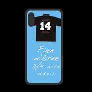 Coque  Iphone XS PREMIUM 3/4 aile droit Bonus offensif-défensif Bleu 2