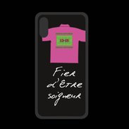 Coque  Iphone XS PREMIUM Soigneur Bonus offensif-défensif Noir