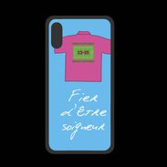 Coque  Iphone XS PREMIUM Soigneur Bonus offensif-défensif Bleu