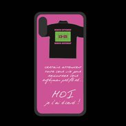 Coque  Iphone XS PREMIUM Moi je l'ai élevé Bonus offensif-défensif Rose 2