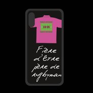 Coque  Iphone XS PREMIUM Père de rugbyman Bonus offensif-défensif Noir