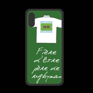 Coque  Iphone XS PREMIUM Père de rugbyman Bonus offensif-défensif Vert
