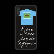 Coque  Iphone XS PREMIUM Père de rugbyman Bonus offensif-défensif Noir 2