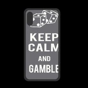 Coque  Iphone XS PREMIUM Keep Calm Gamble Gris