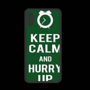 Coque  Iphone XS PREMIUM Keep Calm Hurry up Vert