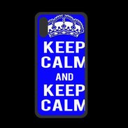 Coque  Iphone XS PREMIUM Keep Calm Bleu
