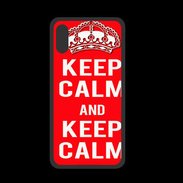 Coque  Iphone XS PREMIUM Keep Calm Rouge