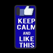 Coque  Iphone XS PREMIUM Keep Calm Like This Bleu