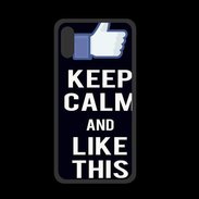 Coque  Iphone XS PREMIUM Keep Calm Like This Noir