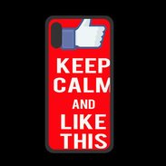 Coque  Iphone XS PREMIUM Keep Calm Like This Rouge