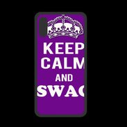 Coque  Iphone XS PREMIUM Keep Calm Swag Violet
