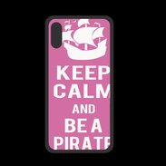 Coque  Iphone XS PREMIUM Keep Calm Be a Pirate Rose
