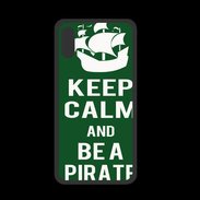 Coque  Iphone XS PREMIUM Keep Calm Be a Pirate Vert