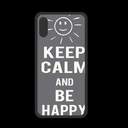 Coque  Iphone XS PREMIUM Keep Calm Be Happy Gris