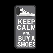 Coque  Iphone XS PREMIUM Keep Calm Buy Shoes Gris