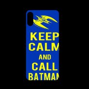 Coque  Iphone XS PREMIUM Keep Calm Batman Bleu