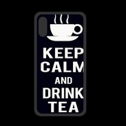 Coque  Iphone XS PREMIUM Keep Calm Drink Tea Noir
