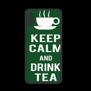 Coque  Iphone XS PREMIUM Keep Calm Drink Tea Vert