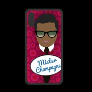 Coque  Iphone XS PREMIUM Mister Champagne Black