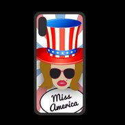 Coque  Iphone XS PREMIUM Miss USA Rousse