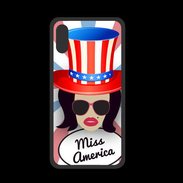 Coque  Iphone XS PREMIUM Miss USA Brune