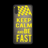 Coque  Iphone XS PREMIUM Keep Calm and Be Fast Gris