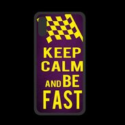 Coque  Iphone XS PREMIUM Keep Calm and Be Fast Violet