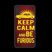 Coque  Iphone XS PREMIUM Keep Calm and Be Furious Rouge