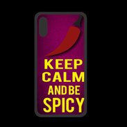 Coque  Iphone XS PREMIUM Keep Calm and Be Spicy Rose