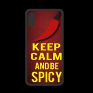 Coque  Iphone XS PREMIUM Keep Calm and Be Spicy Rouge