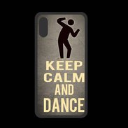 Coque  Iphone XS PREMIUM Keep Calm and Dance Gris