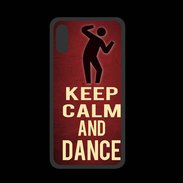 Coque  Iphone XS PREMIUM Keep Calm and Dance Rouge